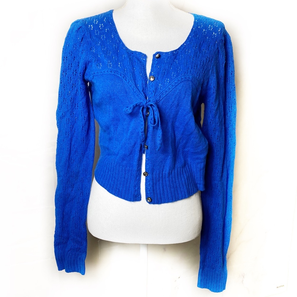 Knitted & Knotted | Anthro Blue Knit Cardigan